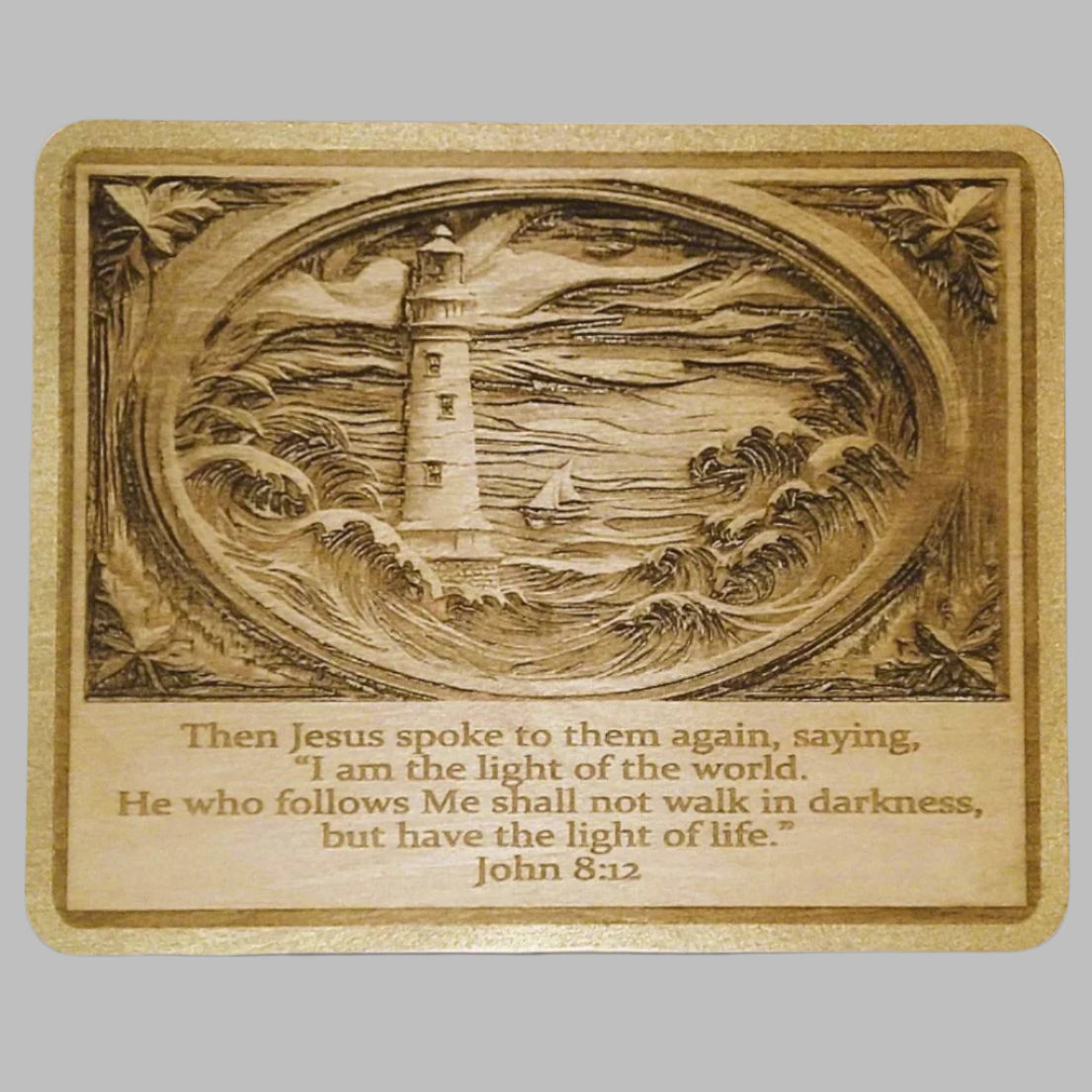 Scriptured Lighthouse Wall Plaque - Engrave Scripture