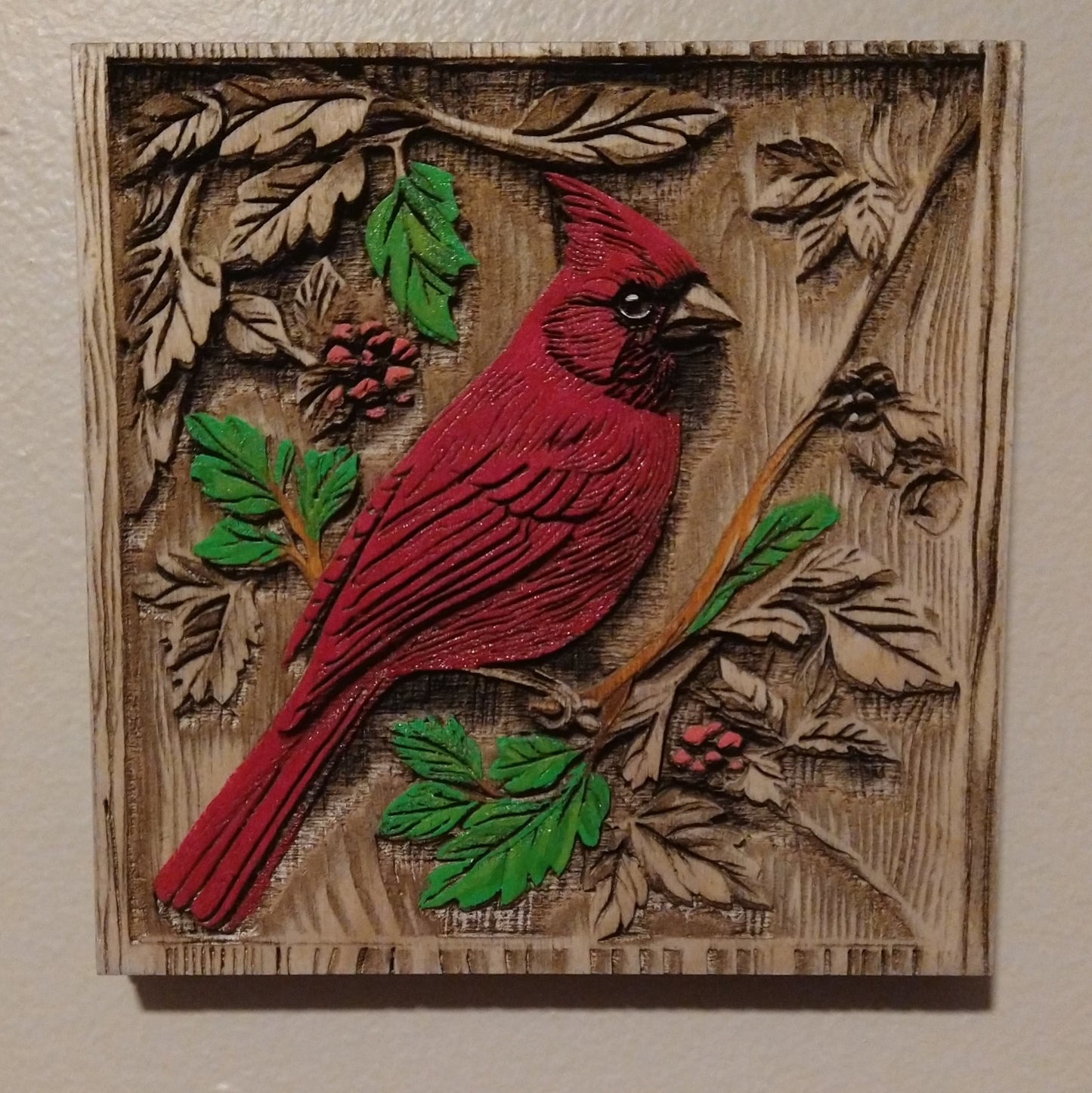 Cardinal Wall Plaque Large